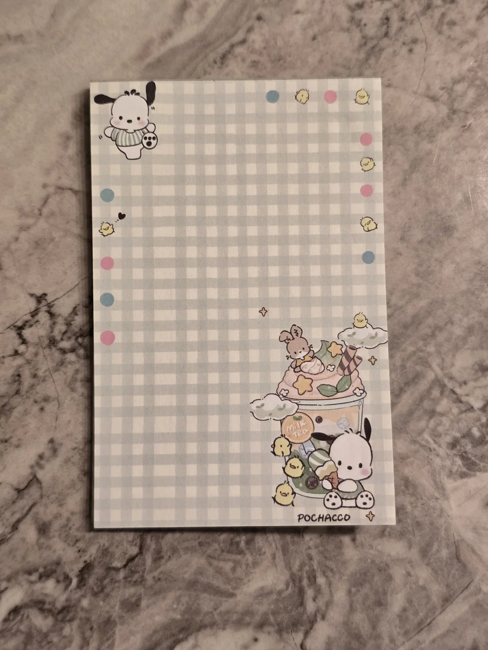 Pochacco Spiral Notepad & Matching Stationery Set